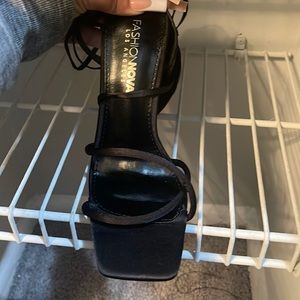 Fashion Nova high heel black tie up